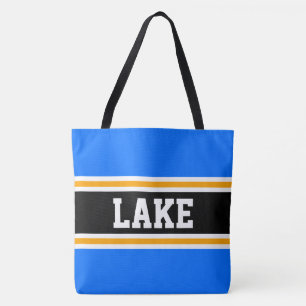 LAKE Fun Sportlich Blau Schwarz Orange Rennstreife Tasche