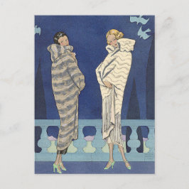 Lake Fur Coats von George Barbier Postkarte