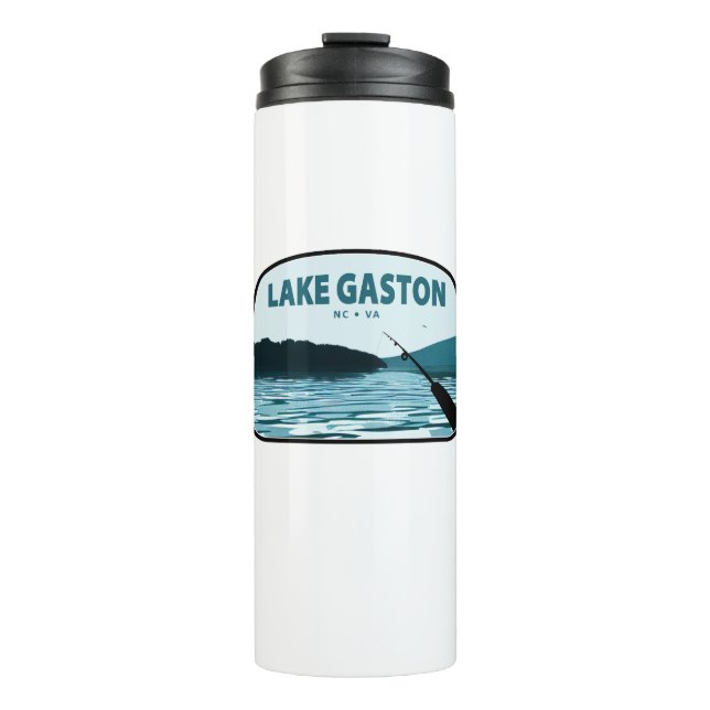 Lake Gaston North Carolina Virginia Angelrute Thermosbecher (Vorderseite)