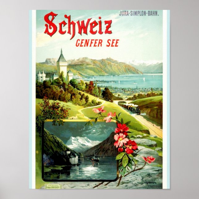 Lake Geneva Switzerland Poster (Vorne)