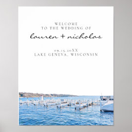 Lake Geneva Wisconsin Wedding Welcome Sign Poster