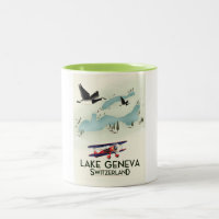 Lake Genva Switzerland Travel Poster