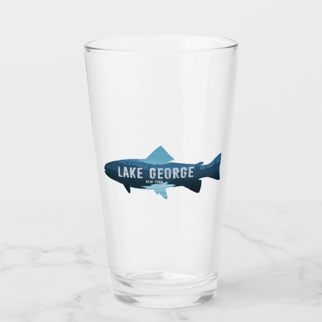 Lake George New York Fish Glas (Vorderseite)