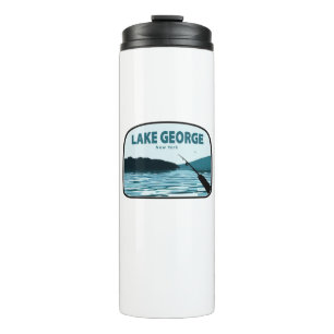 Lake George New York Fishing Rod Thermosbecher