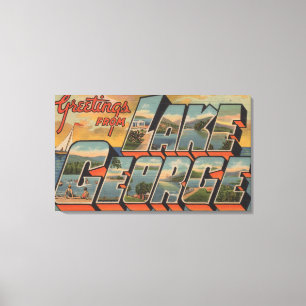 Lake George, New York - Große Briefszenen Leinwanddruck