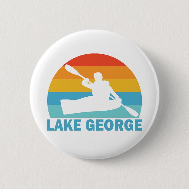Lake George New York Kayak Button (Vorderseite)