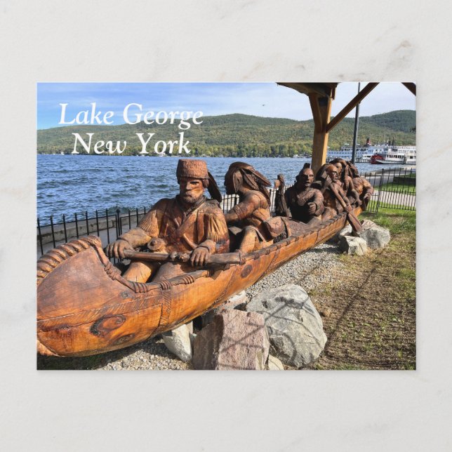 Lake George New York Postkarte (Vorderseite)