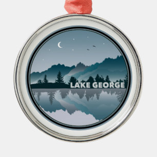 Lake George New York Reflection Ornament Aus Metall