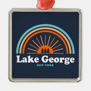 Lake George, New York Regenbogen Ornament Aus Metall