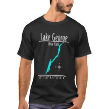 Lake George New York Uferkarte Koordinaten