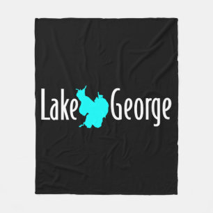 Lake George NY See Silhouette Fleece-Decke Fleecedecke