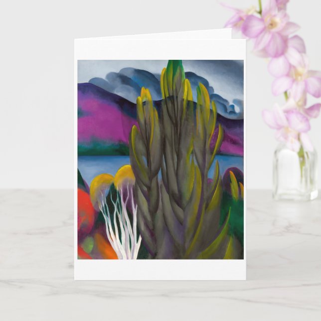 Lake George White Birch | Georgia O'keeffe | Karte (Orchidee)