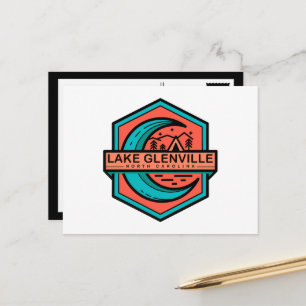 LAKE GLENVILLE Mond hexa Postkarte