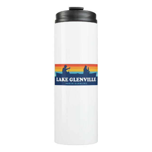 Lake Glenville North Carolina Canoe Thermosbecher (Vorderseite)