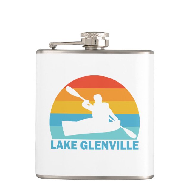 Lake Glenville North Carolina Kayak Flachmann (Vorderseite)