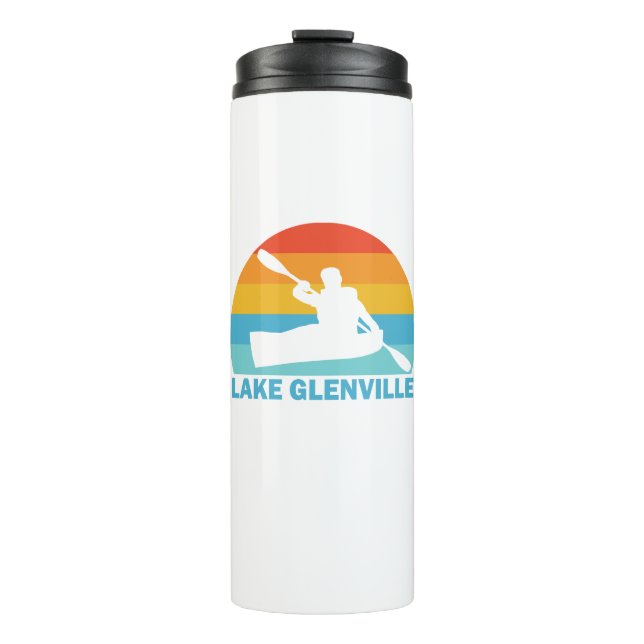 Lake Glenville North Carolina Kayak Thermosbecher (Vorderseite)