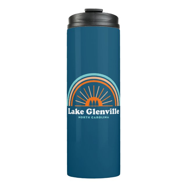 Lake Glenville North Carolina Rainbow Thermosbecher (Vorderseite)
