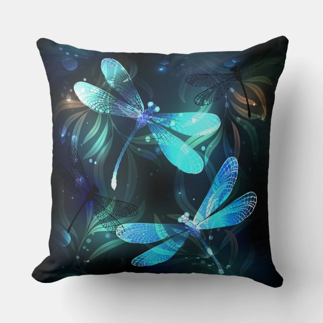 Lake Glows Dragonflies Kissen (Vorderseite)