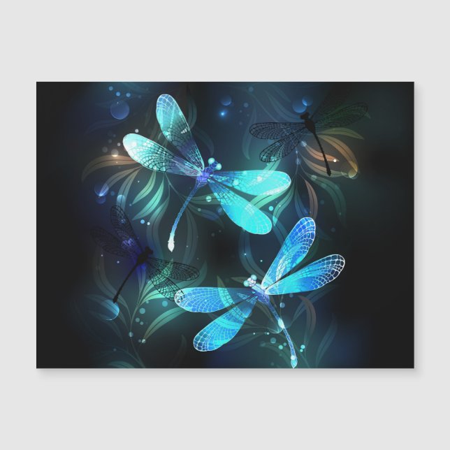 Lake Glows Dragonflies Magnetkarte (Vorderseite)