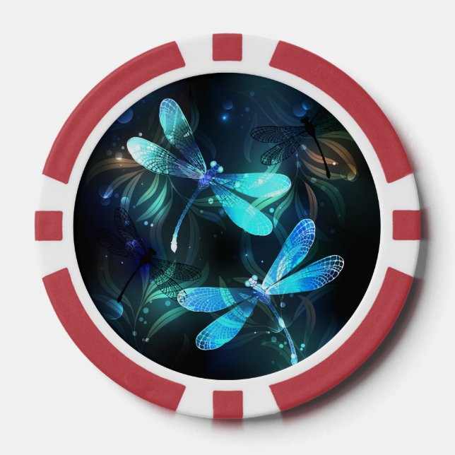 Lake Glows Dragonflies Pokerchips (Vorderseite)