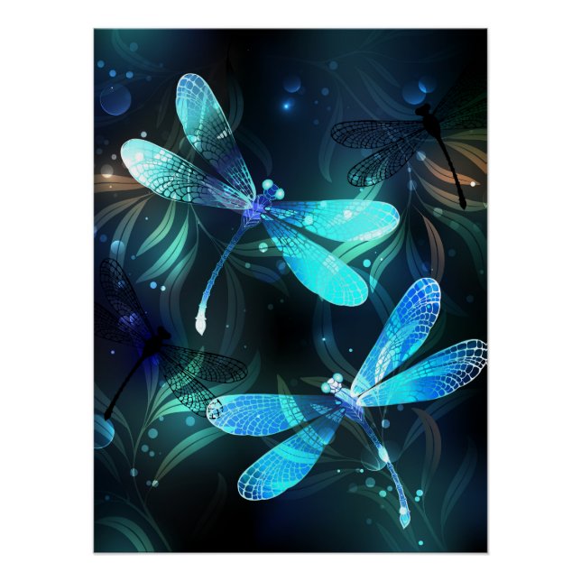 Lake Glows Dragonflies Poster (Vorderseite)