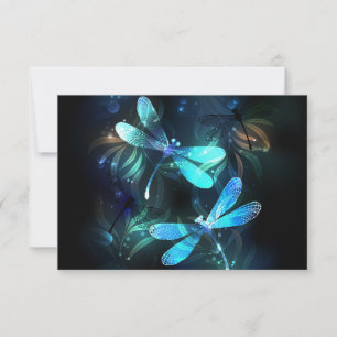 Lake Glows Dragonflies RSVP Karte
