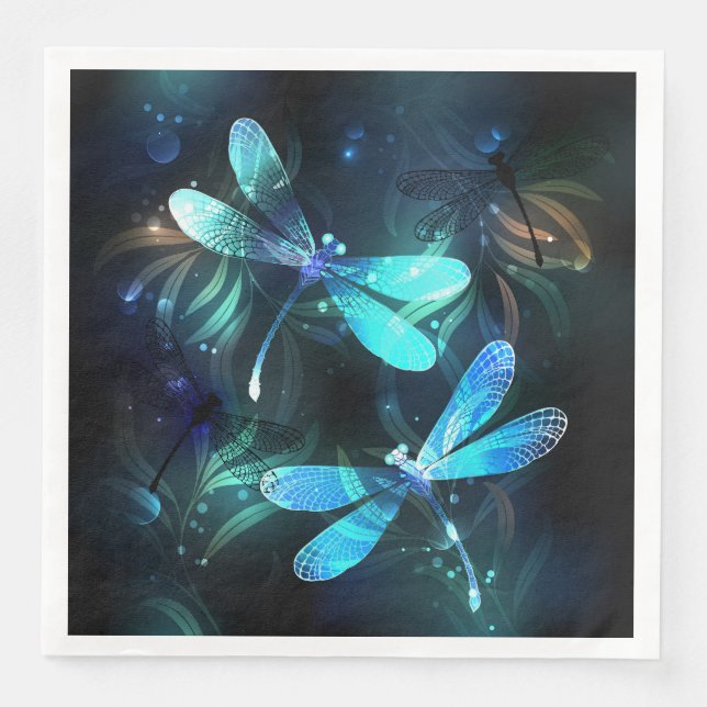Lake Glows Dragonflies Serviette (Vorderseite)