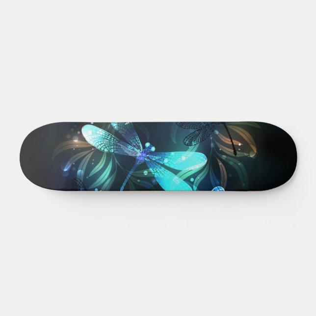 Lake Glows Dragonflies Skateboard (Horizontal)