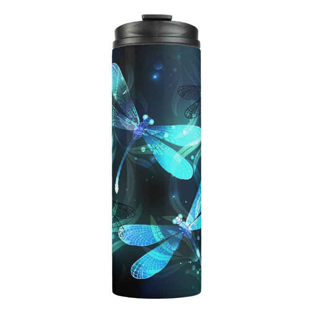 Lake Glows Dragonflies Thermosbecher (Vorderseite)