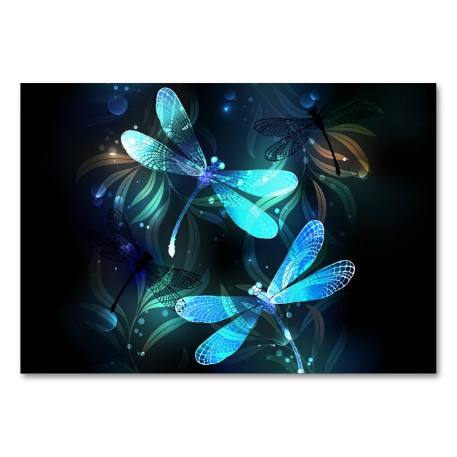 Lake Glows Dragonflies Tischnummer (Vorderseite)