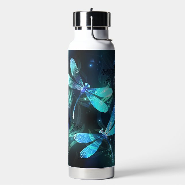 Lake Glows Dragonflies Trinkflasche (Links)