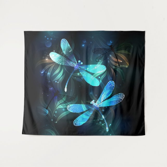 Lake Glows Dragonflies Wandteppich (Vorderseite (Horizontal))