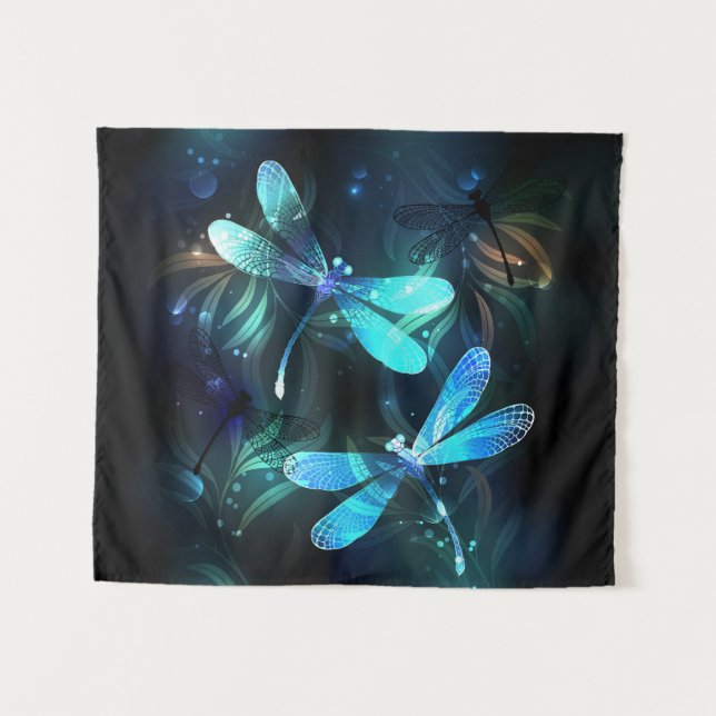 Lake Glows Dragonflies Wandteppich (Vorderseite (Horizontal))