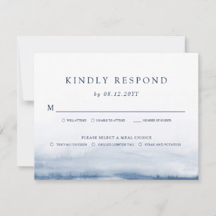 Lake Harbour Wedding Light Blue UAWG   Mahlzeiten RSVP Karte