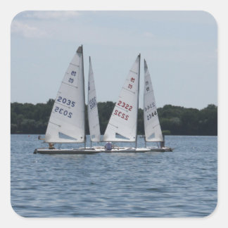 Lake Harriet Sailboats Quadratischer Aufkleber