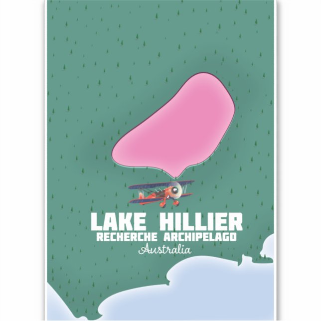 Lake Hillier Australian Map. Aufkleber (Vorderseite)