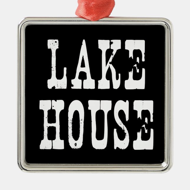 Lake House Black Silbernes Ornament (Vorne)