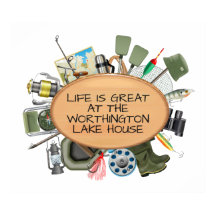 Lake House - Fischen - Zuhause Poster