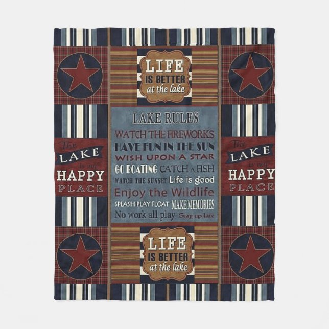 "Lake House" FLEECE BLANKET (Vorderseite)