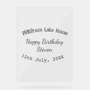 Lake house plage heureux anniversaire ajouter nom