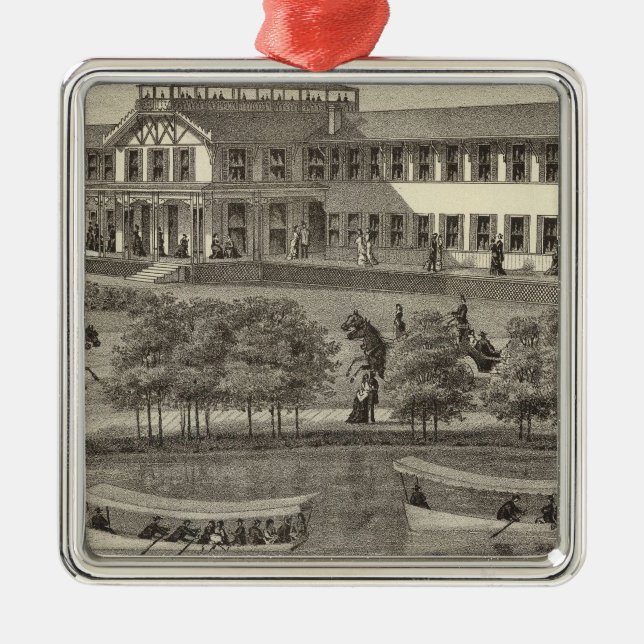 Lake House, Spring Lake, NJ Silbernes Ornament (Vorne)