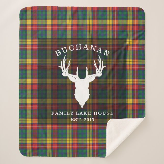 Lake House Tartan Plaid Clan Buchanan Nom de famil (Devant)