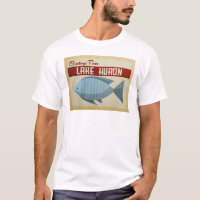 Lake Huron Blue Fish Vintage Travel