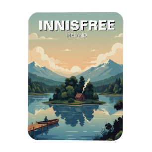 Lake Isle of Innisfree Postkarte Magnet