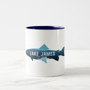 Lake James North Carolina Fisch Zweifarbige Tasse
