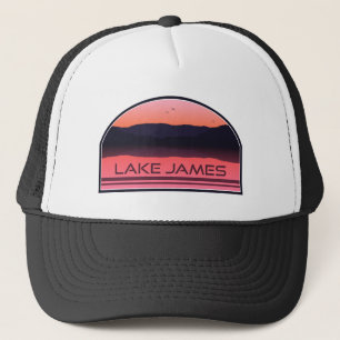 Lake James North Carolina Roter Sonnenaufgang Truckerkappe