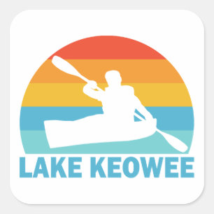Lake Keowee South Carolina Kajak Quadratischer Aufkleber