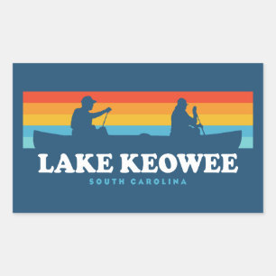 Lake Keowee South Carolina Kanu Rechteckiger Aufkleber