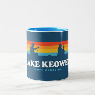 Lake Keowee South Carolina Kanu Zweifarbige Tasse