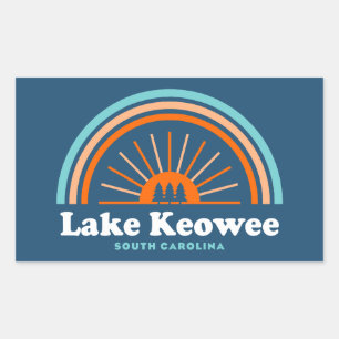 Lake Keowee South Carolina Regenbogen Rechteckiger Aufkleber